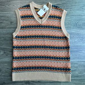 Knit fairisle sweater vest